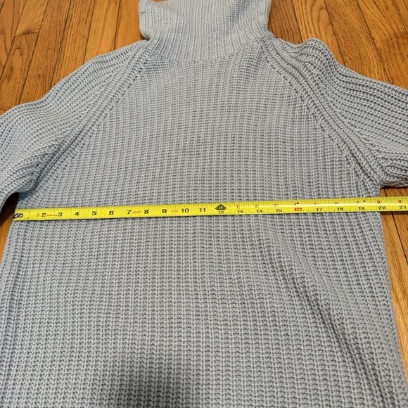 27 Miles Wool Cashmere Blue Knit Turtleneck Sweater Dress Size Small - Picture 6 of 6